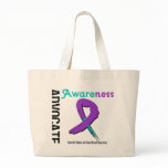 Advocate Awareness Grunge Ribbon Domestic Violence Bag