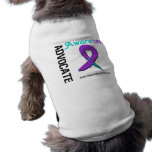Advocate Awareness Grunge Ribbon Domestic Violence pet clothing