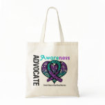 Advocate Awareness Mosaic Heart Domestic Violence Tote Bags