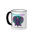Advocate Awareness Mosaic Heart Domestic Violence mugs