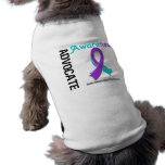 Advocate Awareness Ribbon Domestic Violence Dog Shirt
