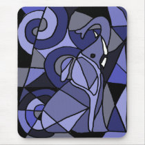 AE- Abstract Art Elephant Mousepads