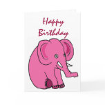AE- Funny Elephant Birthday Card