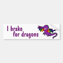 AE- I brake for dragons bumper sticker