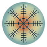 Ægishjalmr Round Stickers