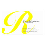 aerial initial : yellow business card