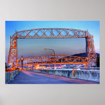 Aerial Lift Bridge from South Pier Poster