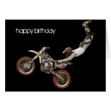 aerial moto-cross #1 greeting card