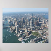 Aerial of Boston Skyline Print