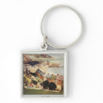 Aerial of Coast British Railways Poster Keychain