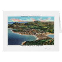 Aerial View of Bar Harbour and Cadillac