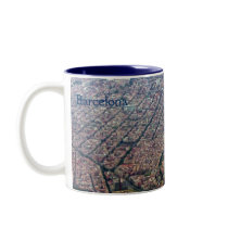 Aerial view of Barcelona Coffee Mug