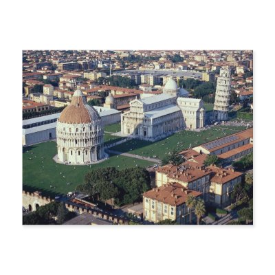 Aerial view of Pisa, Italy Postcards by beautifulclicks