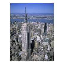 Aerial view of the Empire State Building and Post Card