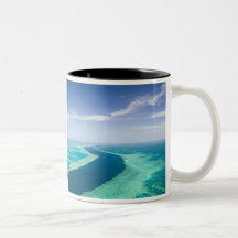 Aerial view of The Great Barrier Reef by the Mug