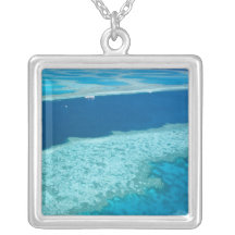 Aerial view of The Great Barrier Reef by the Pendant