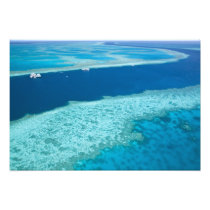 Aerial view of The Great Barrier Reef by the