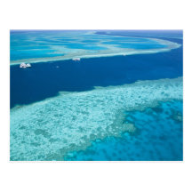 Aerial view of The Great Barrier Reef by the Postcards