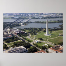 Aerial view of the Washington  Monument Posters