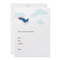 AEROPLANE BIRTHDAY INVITATIONS - Navy