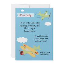 Aeroplane Birthday Party Invitation