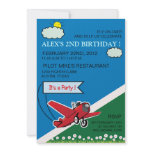 Aeroplane Landing - kids birthday invitation