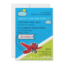 Aeroplane Landing - kids birthday invitation-4
