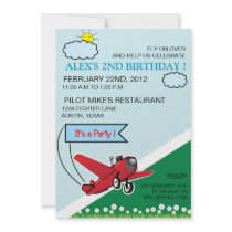 Aeroplane Landing - kids birthday invitation-5