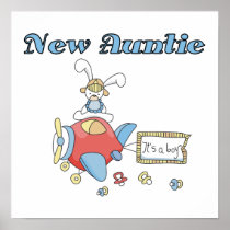 Aeroplane New Aunt of Boy T-shirts and Gifts Posters