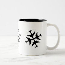 Aeroplane Snowflake Coffee Mug