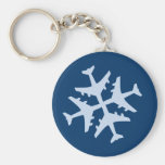 Aeroplane Snowflake Key Chains