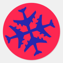 Aeroplane Snowflake Sticker