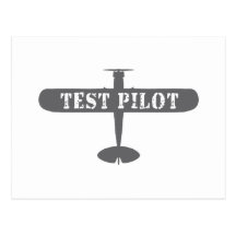 Aeroplane & Test Pilot Postcard