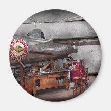 Aeroplane - The repair hanger Fridge Magnets