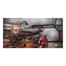 Aeroplane - The repair hanger Personalized Photo Card