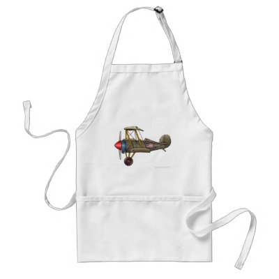 Aeroplane Vintage Biplane Aprons by art1st