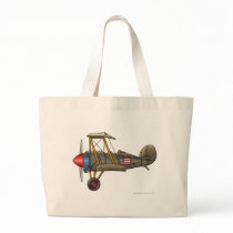 Aeroplane Vintage Biplane Bags/Totes