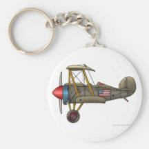 Aeroplane Vintage Biplane Key Chains