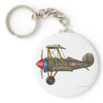 Aeroplane Vintage Biplane Key Chains