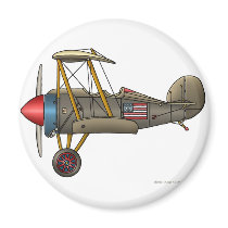 Aeroplane Vintage Biplane Magnets