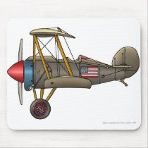 Aeroplane Vintage Biplane Mouse Pad
