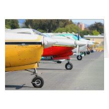 Aeroplanes greeting card