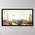 Aeroplanes NYC City Hall Photo 1913 posters