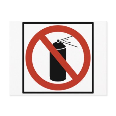 Aerosol Spray Prohibition Highway Sign Postcard by wesleyowns