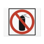 Aerosol Spray Prohibition Highway Sign postcards