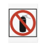 Aerosol Spray Prohibition Highway Sign Post Card