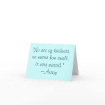 Aesop Kindness Quote Notecard