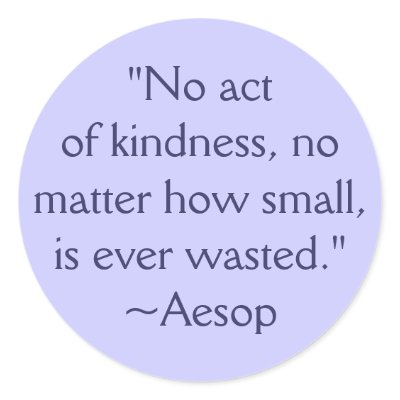 Aesop Kindness Quote Sticker by ingasi