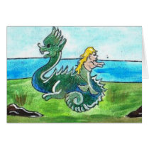 Aesop's Dragon and Mermaid All-Occasion Card