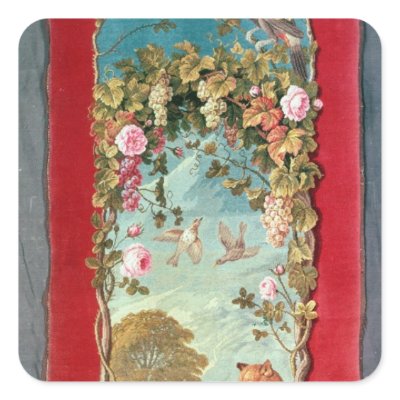 Aesop's fable The Fox and the Grapes Square Sticker by bridgemanart